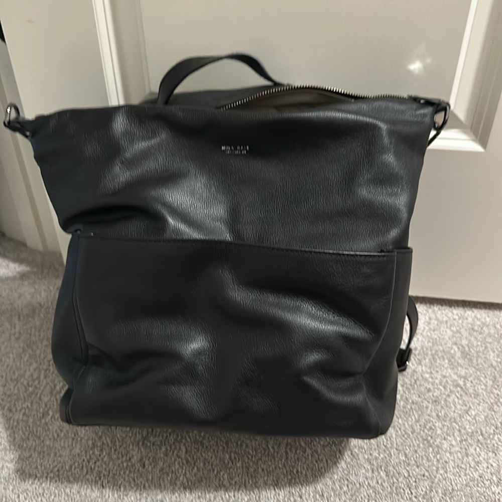 Mina Baie - LEATHER Stevie midi backpack with gunmetal hardware
